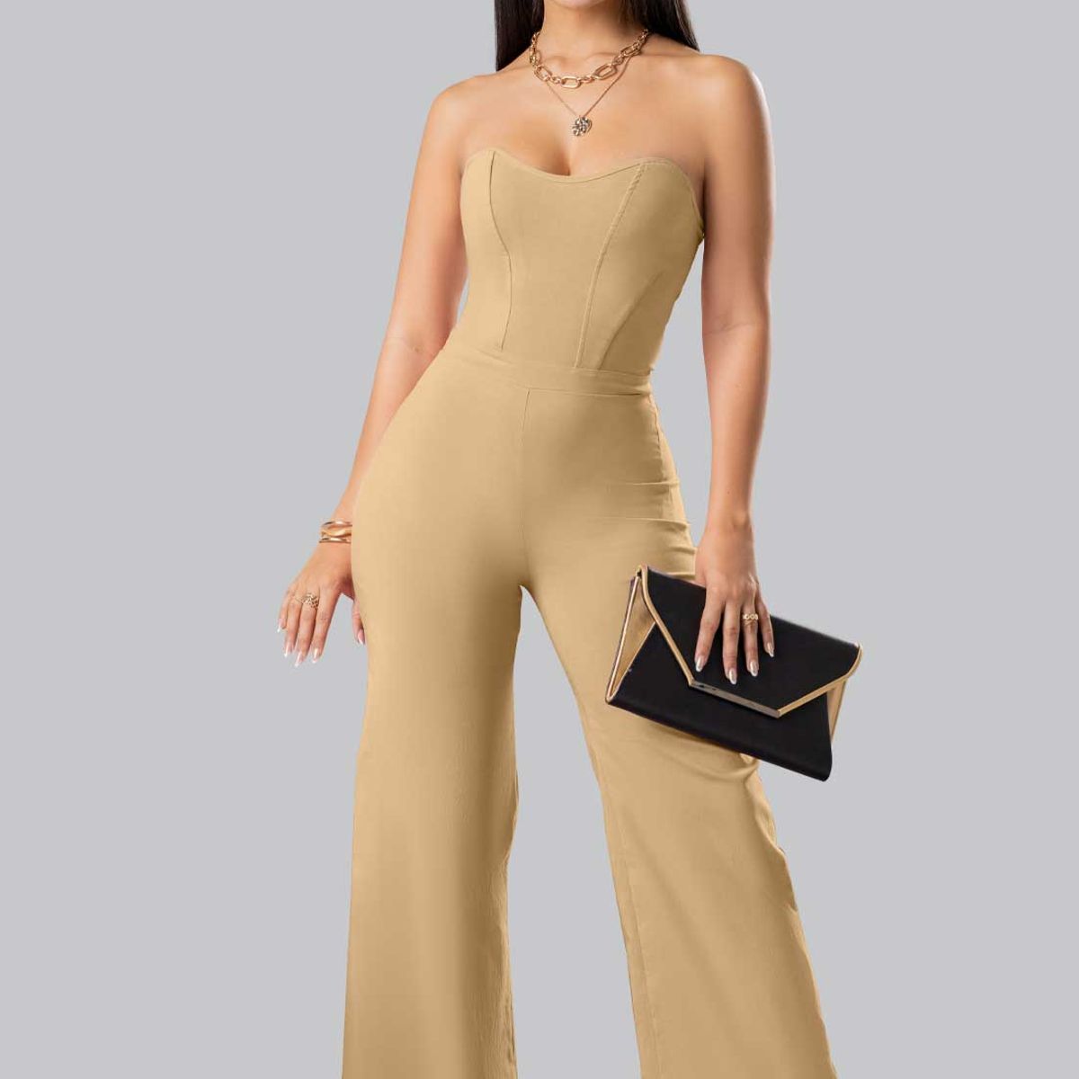 MARKETING PERSONAL - Enterizo Largo Mujer Amarillo Mp 100068