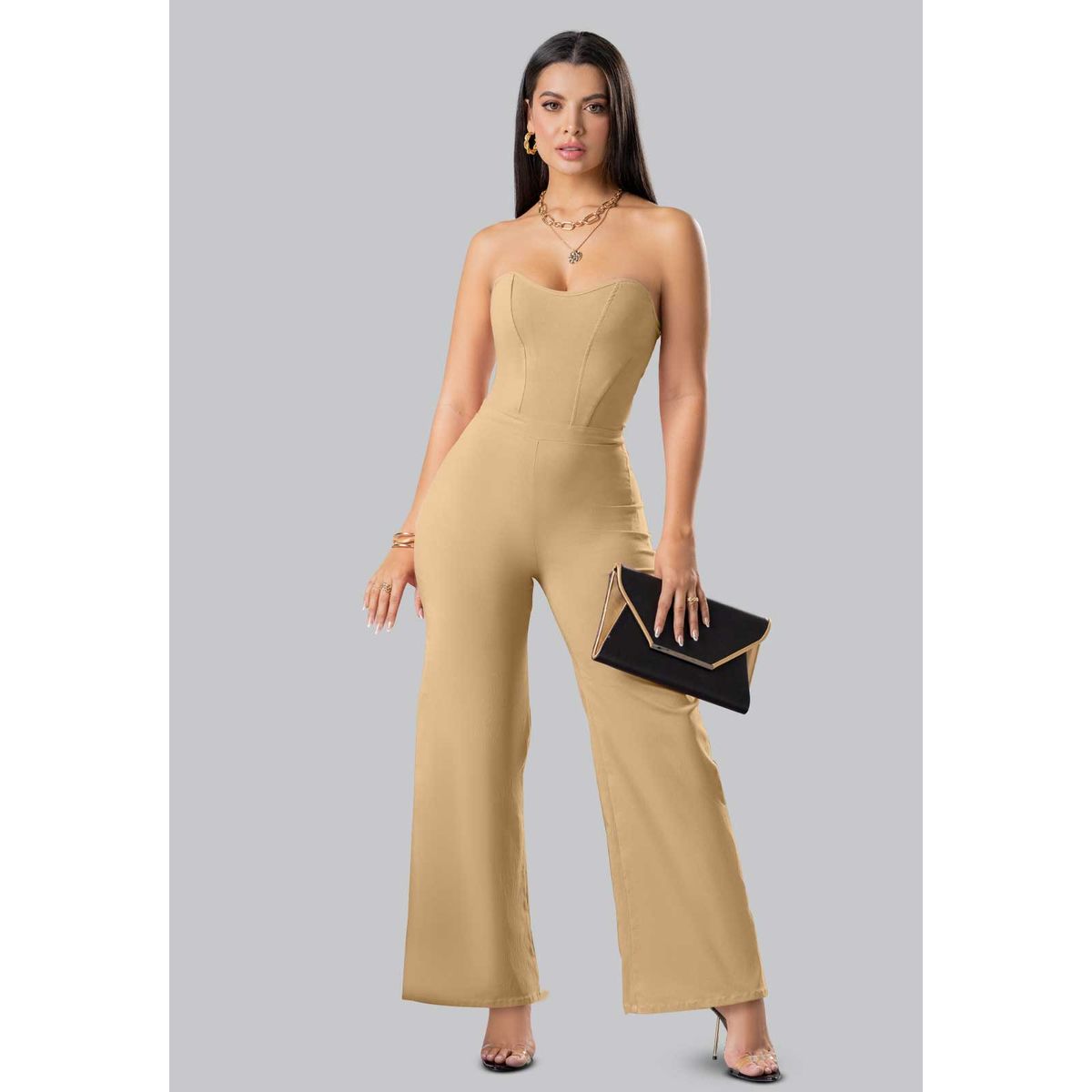 MARKETING PERSONAL - Enterizo Largo Mujer Amarillo Mp 100068