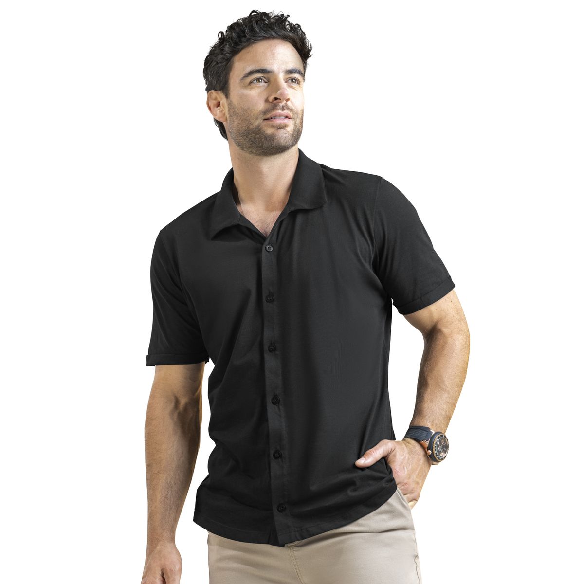 MARKETING PERSONAL - Camisa Hombre Negro Mp 6527
