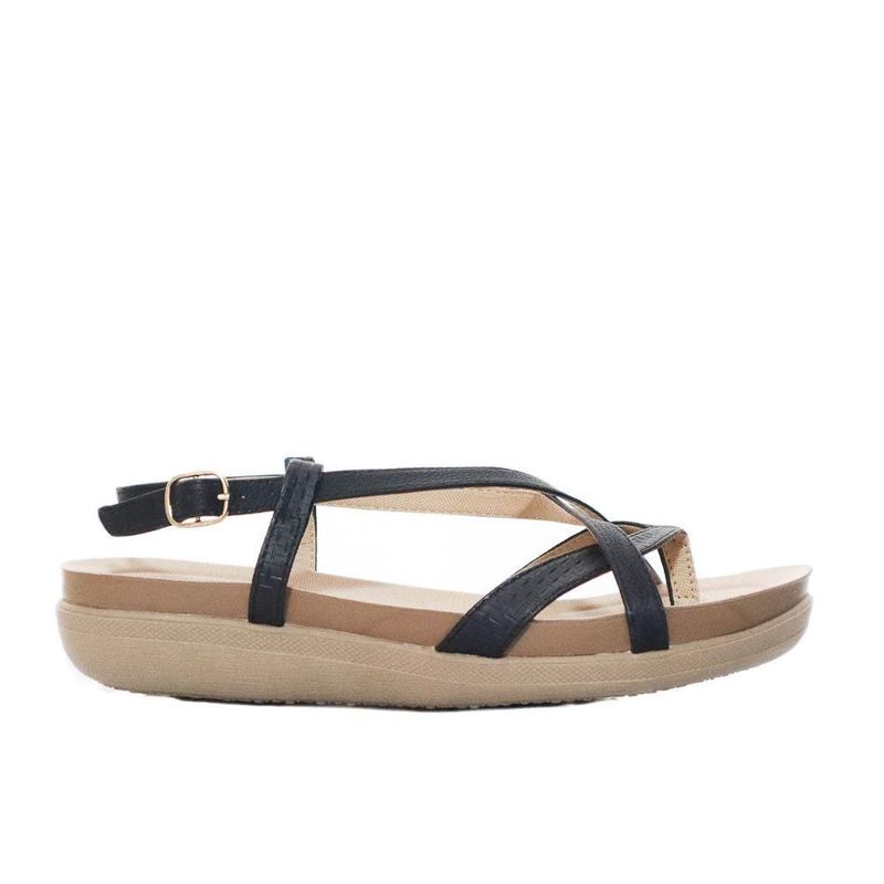 ZAVATTY - Sandalia plana para mujer 005-Z83 NEGRO ZAVATTY