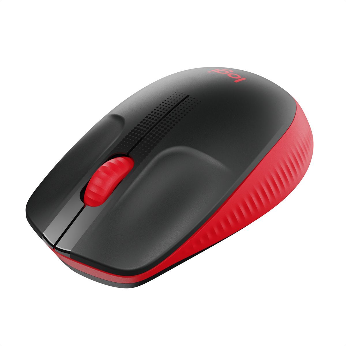 LOGITECH - Mouse Inalámbrico Full Size  Confortable Logitech M190 Rojo