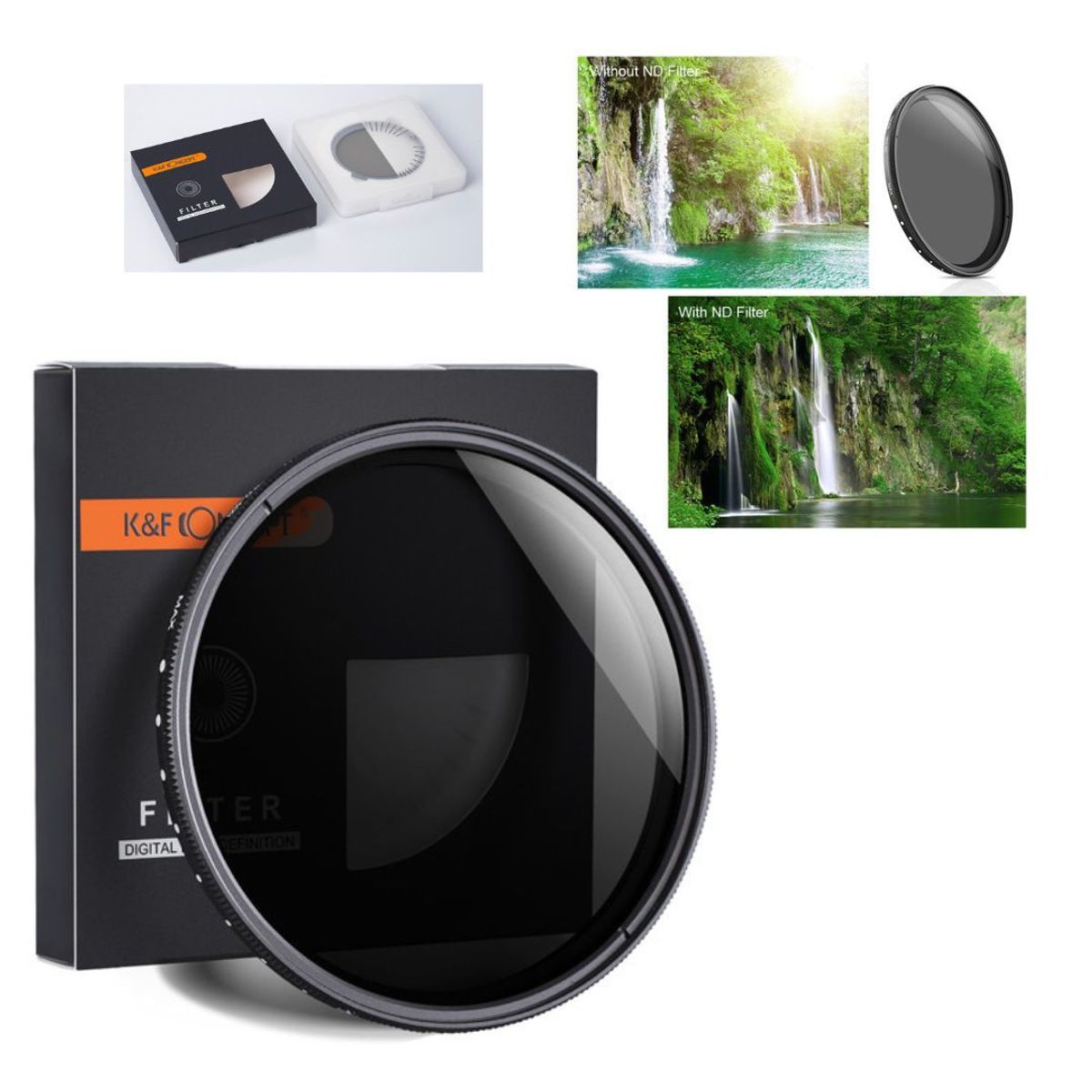 GENERICO - Filtro ND 72mm Variable ND2-ND400 K&F Concept