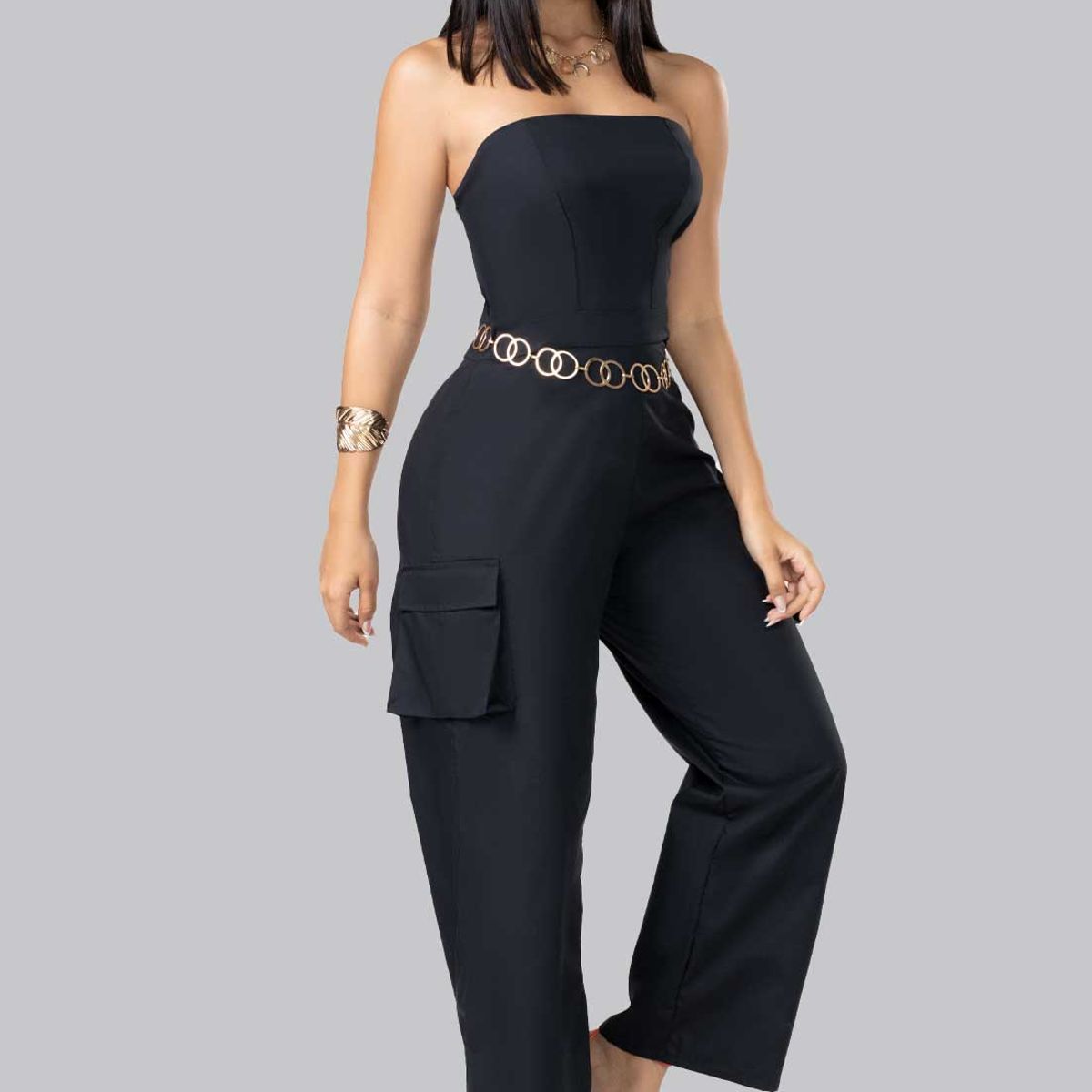 MARKETING PERSONAL - Enterizo Largo Mujer Negro Mp 102617