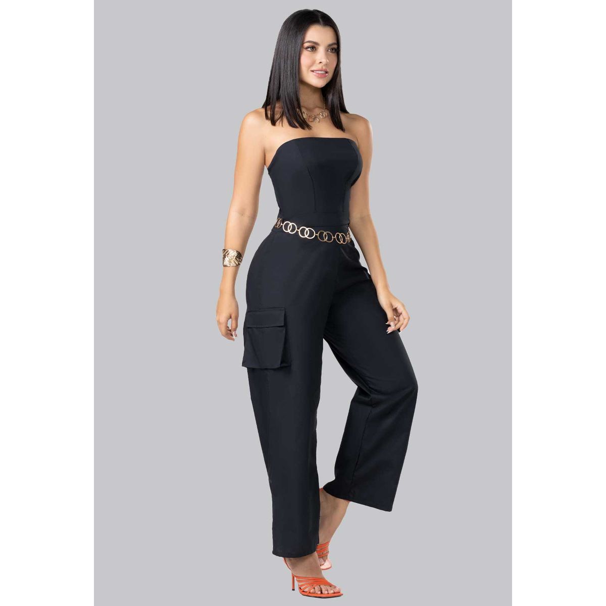 MARKETING PERSONAL - Enterizo Largo Mujer Negro Mp 102617