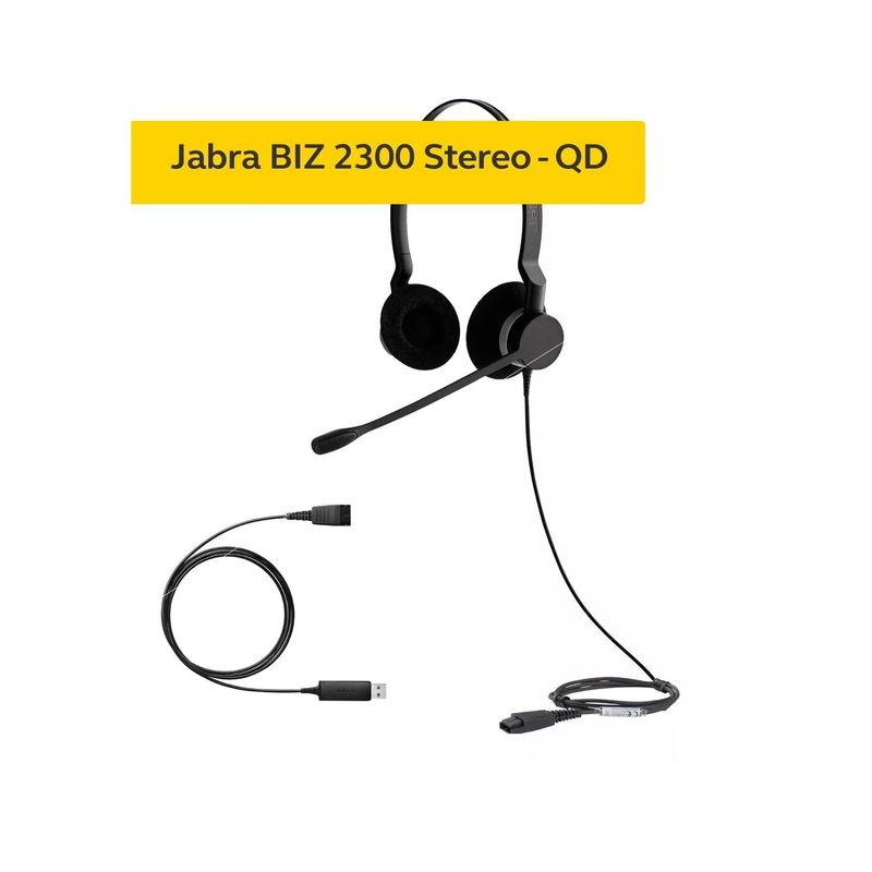 JABRA - Diadema Profesional Jabra Biz 2300 Estereo + Jabra Link230