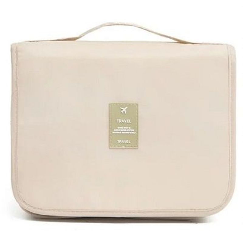 GENERICO - COSMETIQUERA VIAJERA PARA HOMBRE Y MUJER  COLOR BEIGE