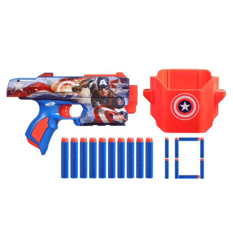 HASBRO - Lanzador Nerf Marvel Capitán América