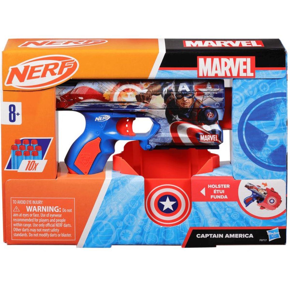 HASBRO - Lanzador Nerf Marvel Capitán América