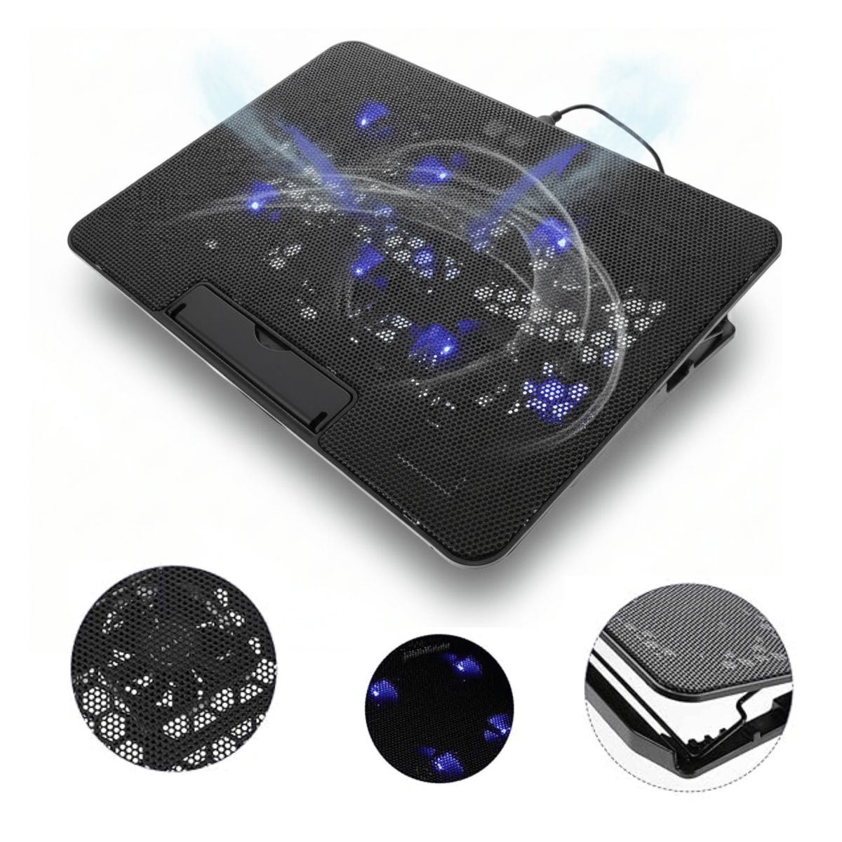 SUBE - Base refrigerante portatil 6 ventiladores laptop reclinable-