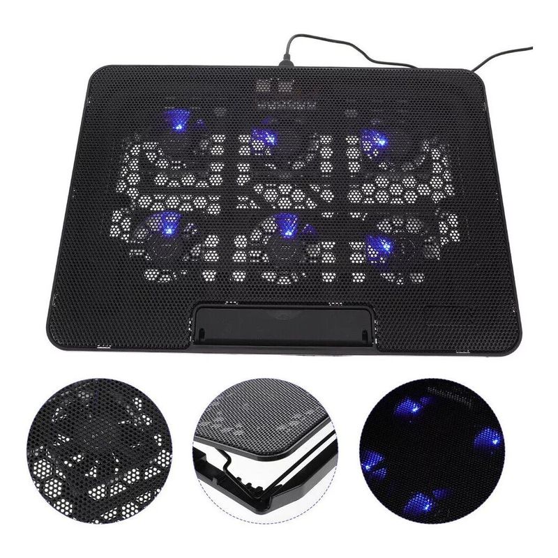 SUBE - Base refrigerante portatil 6 ventiladores laptop reclinable-
