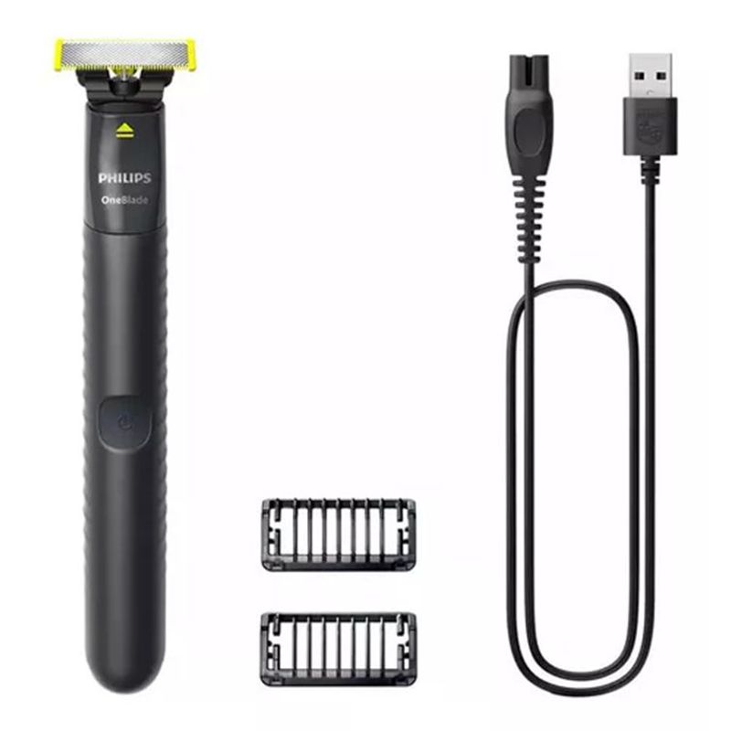 PHILIPS - Afeitadora Philips One Blade Barba A raz Patillas Seco o Humedo