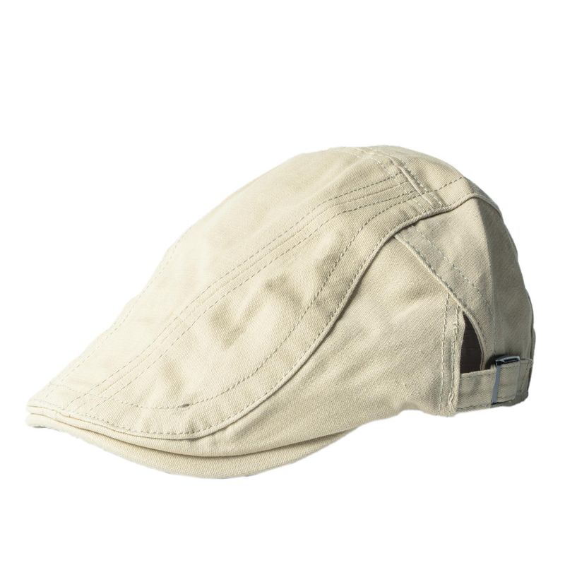 VELBROS - Boina Inglesa Correa Gorra Gorro Sol Beret Sombrero - Crema
