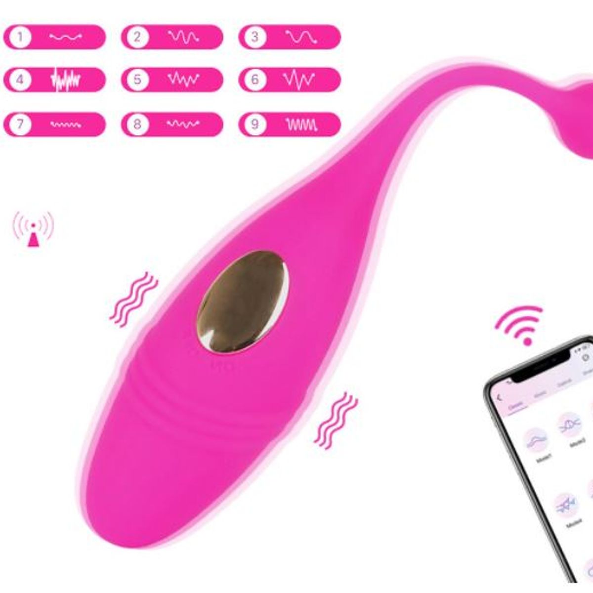 GENERICO - Huevo Vibrador Inalámbrico Bluetooh con APP Morado