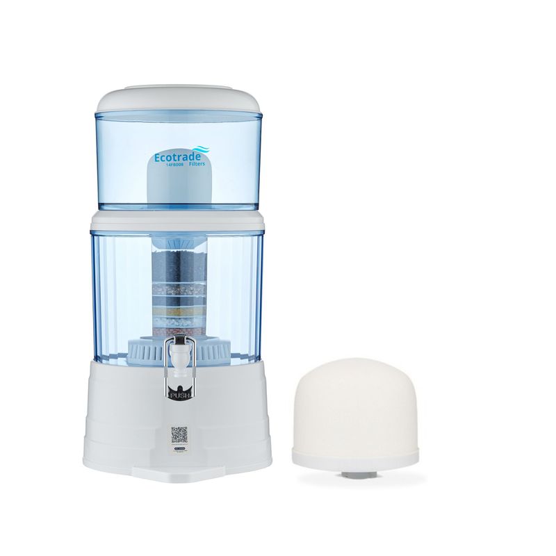 ECOTRADE - Filtro Purificador Agua 14 Litros mas Repuesto Gratis Ecotrade