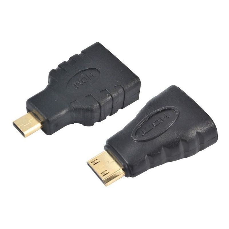 GENERICO - Adaptador Convertidor X2 Mini + Micro Hdmi A Hdmi 1080p 4k