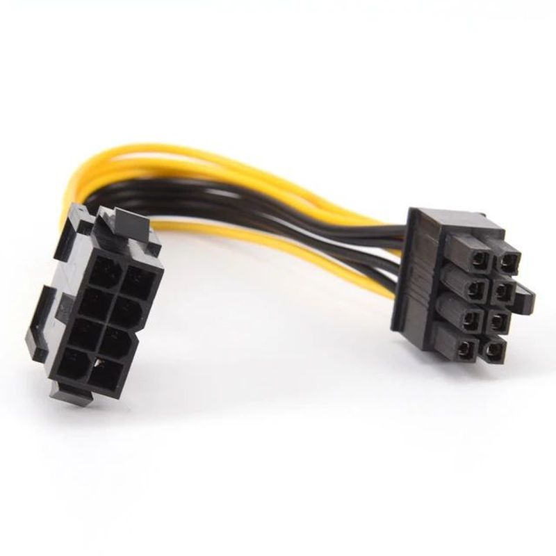 GENERICO - Cable Extensión Para Fuente De Poder De 8 Pines De Cpu 18cm