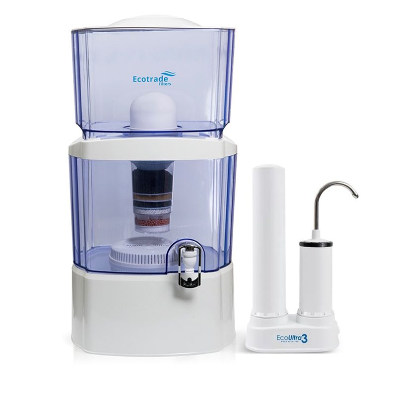 ECOTRADE - Filtro Doble Filtracion mas Filtro Agua 24 Litros Ecotrade