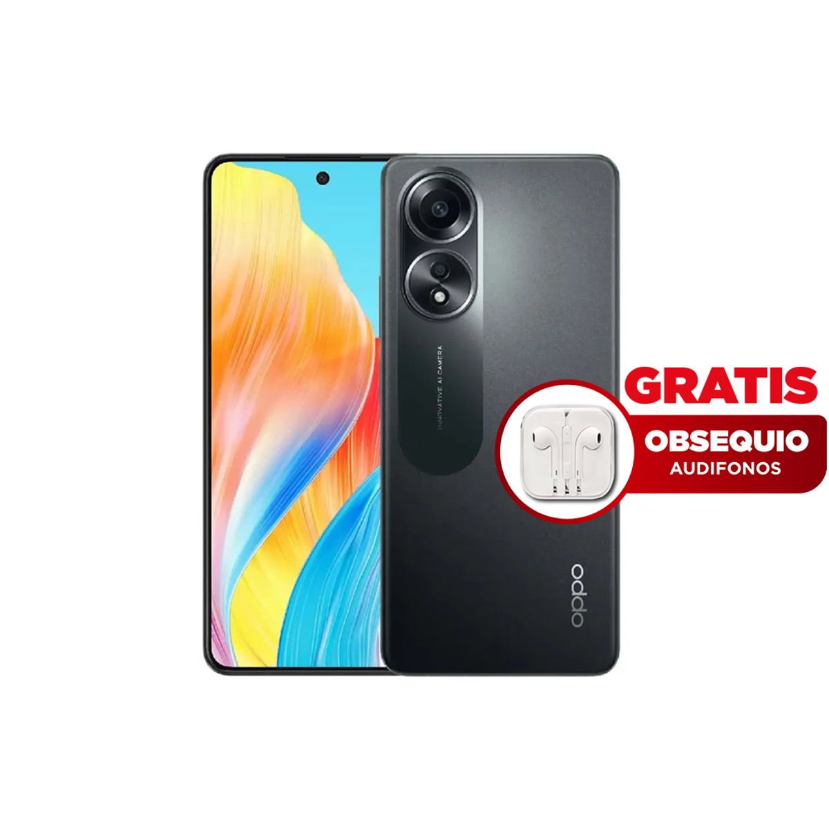 OPPO - Celular Oppo A58 256GB Negro CPH2577256NSINIVA