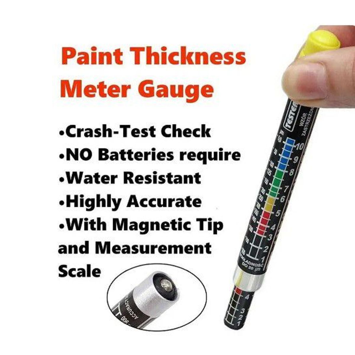 GENERICO - Bolígrafo probador de espesor de pintura de carro