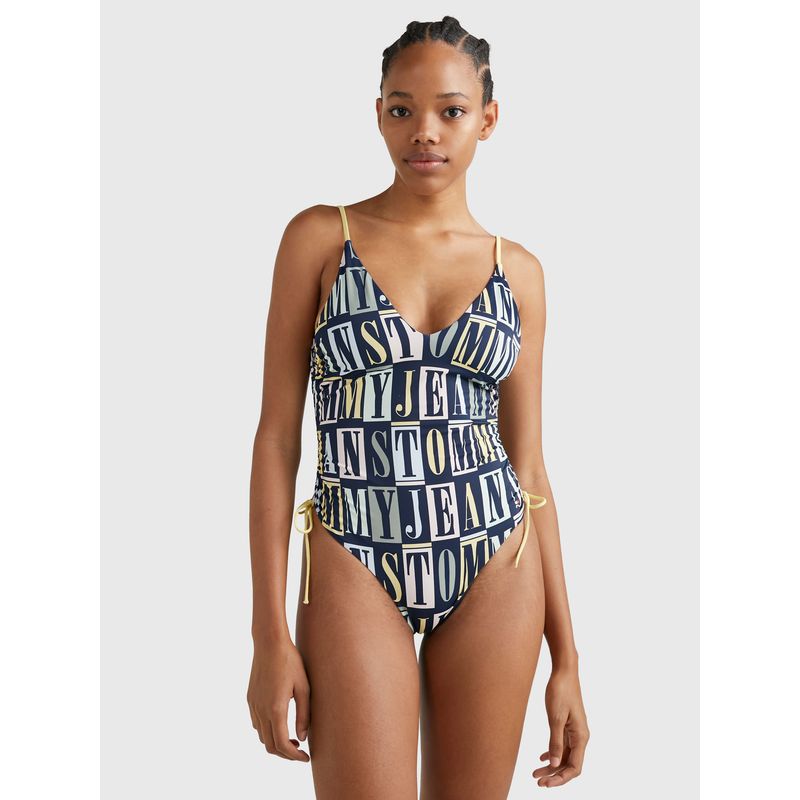 TOMMY HILFIGER - Traje De Baño Estampado De Escote Pronunciado Mujer  Tommy Hilfiger