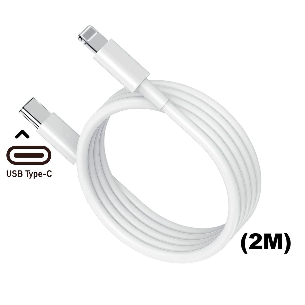 GENERICO - Cable 20W USB-C 2M para iphone 8 X Xr Xs11 12 13 14