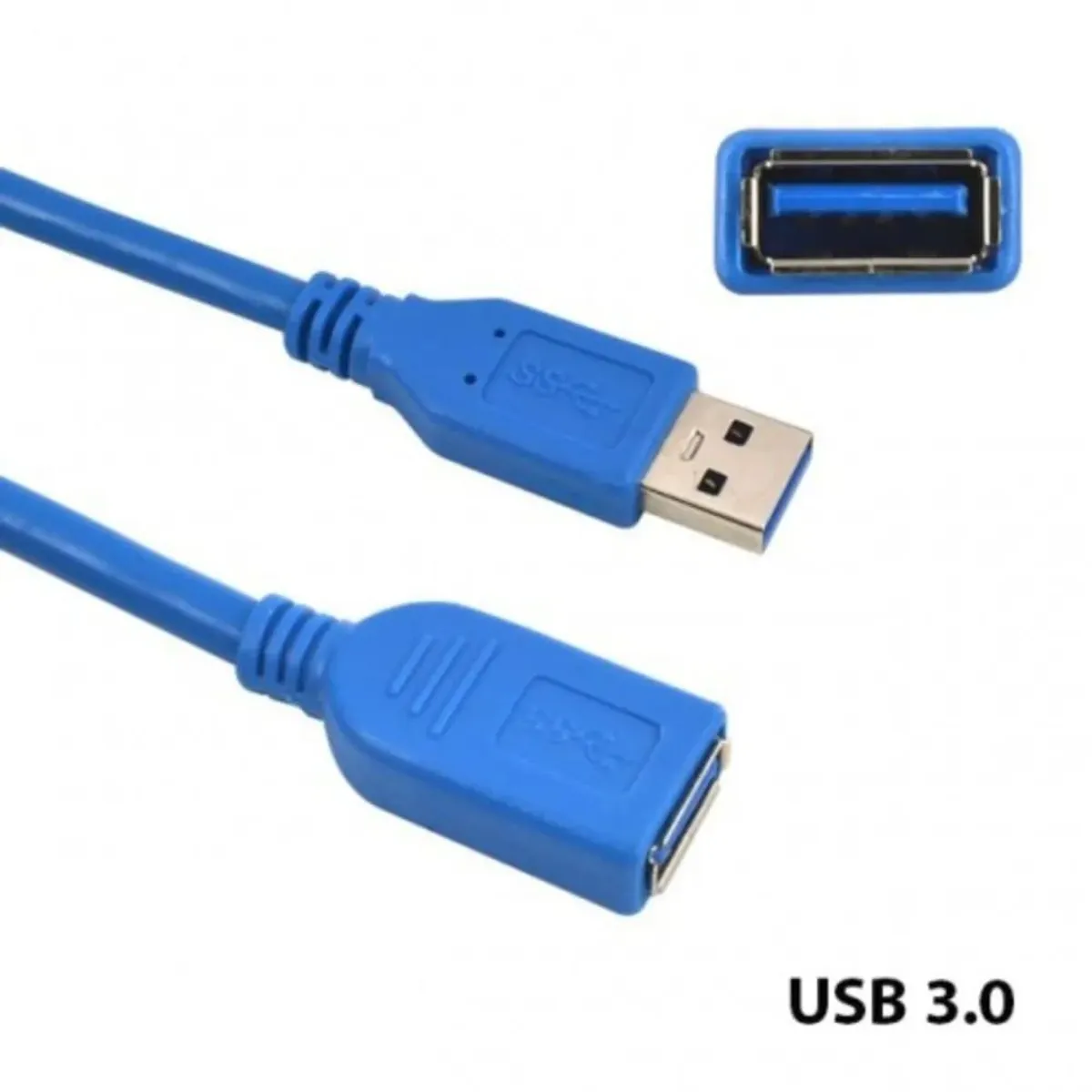 GENERICO - Cable Extensión Usb 3.0 Macho A Hembra De 3 Metros 5 Gbps