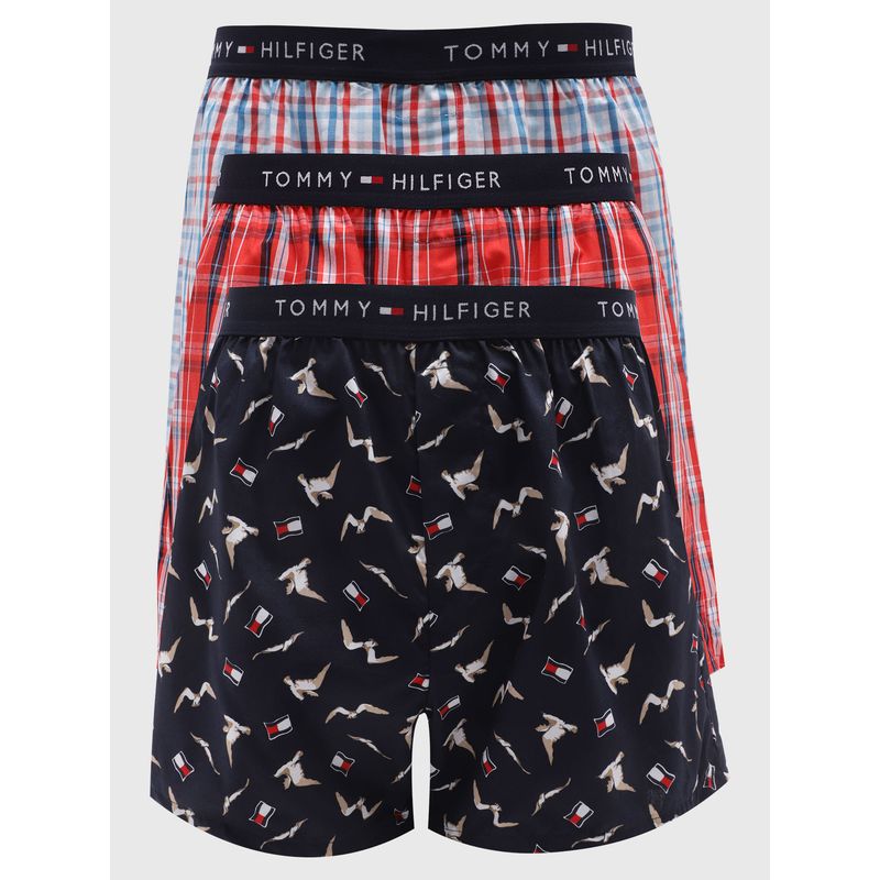 TOMMY HILFIGER - Paquete De 3 Bóxer Con Detalles Distintivos De Tommy Hilfiger Hombre Azul Claro Tommy Hilfiger
