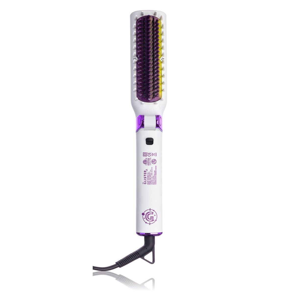 GENERICO - Cepillo Electrico Alisante Pleglable Anti Frizz - Glister - Blanco