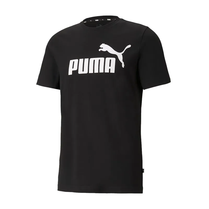 PUMA - Camiseta Marca Puma Ess Logo Tee Original Negro Hombre