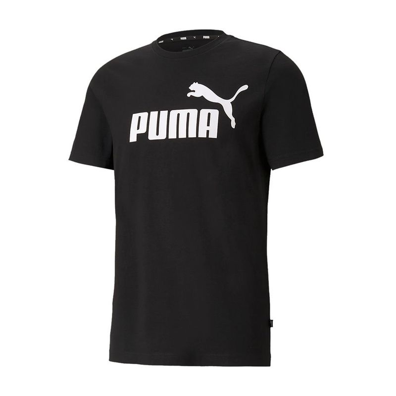 PUMA - Camiseta Puma para Hombre Ess Logo Tee Negro