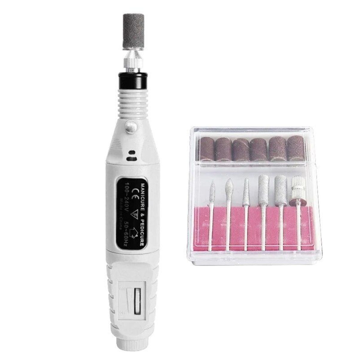 GENERICO - Kit Pulidor De uñas Drill Electrico Profesional 6 puntas