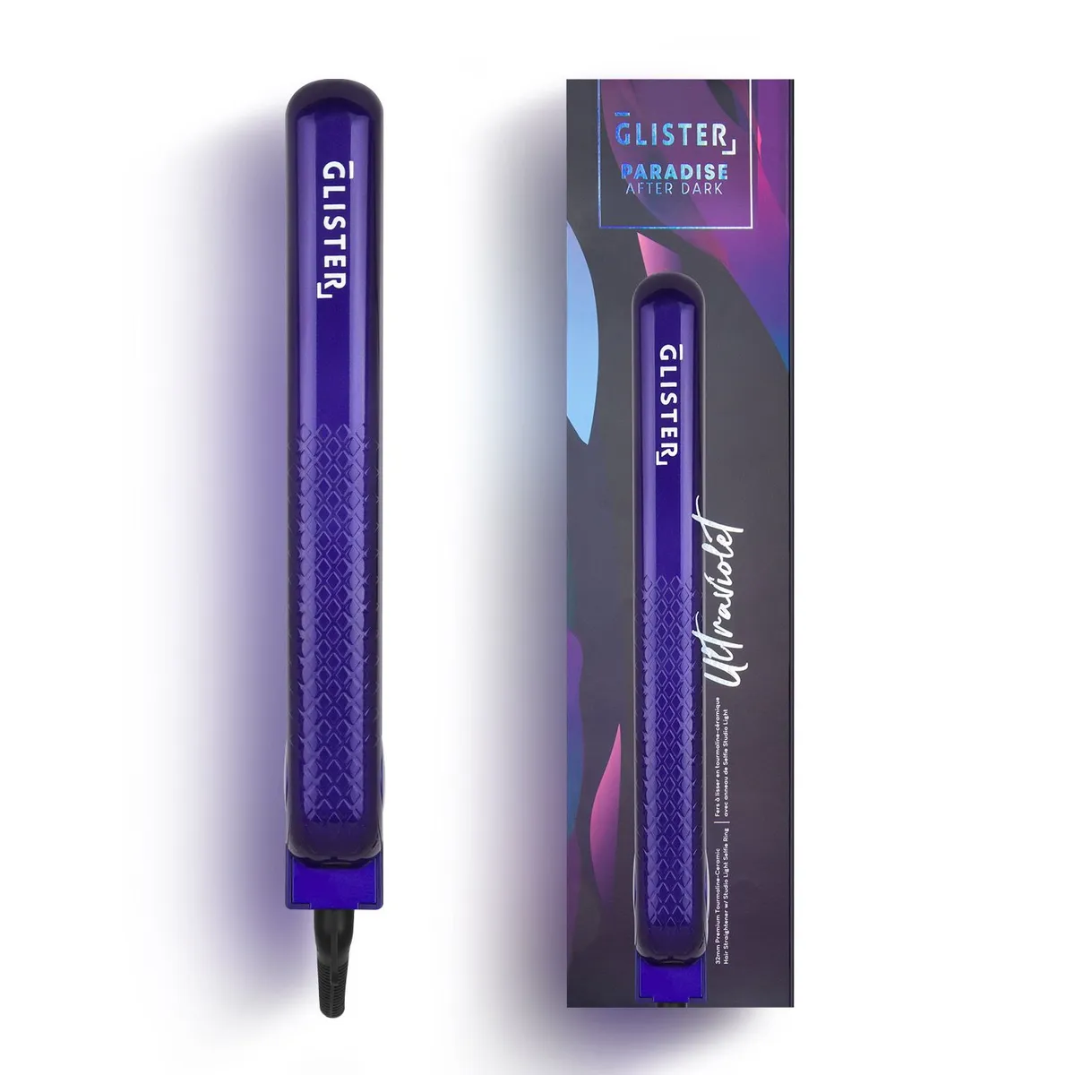 GENERICO - Plancha Alisadora Paradise After Dark Selfie Ring Incluido - Ultravioleta