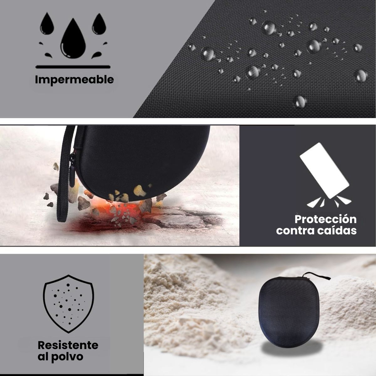 GENERICO - Estuche Para Auriculares Rígido Funda Transporte Audifonos