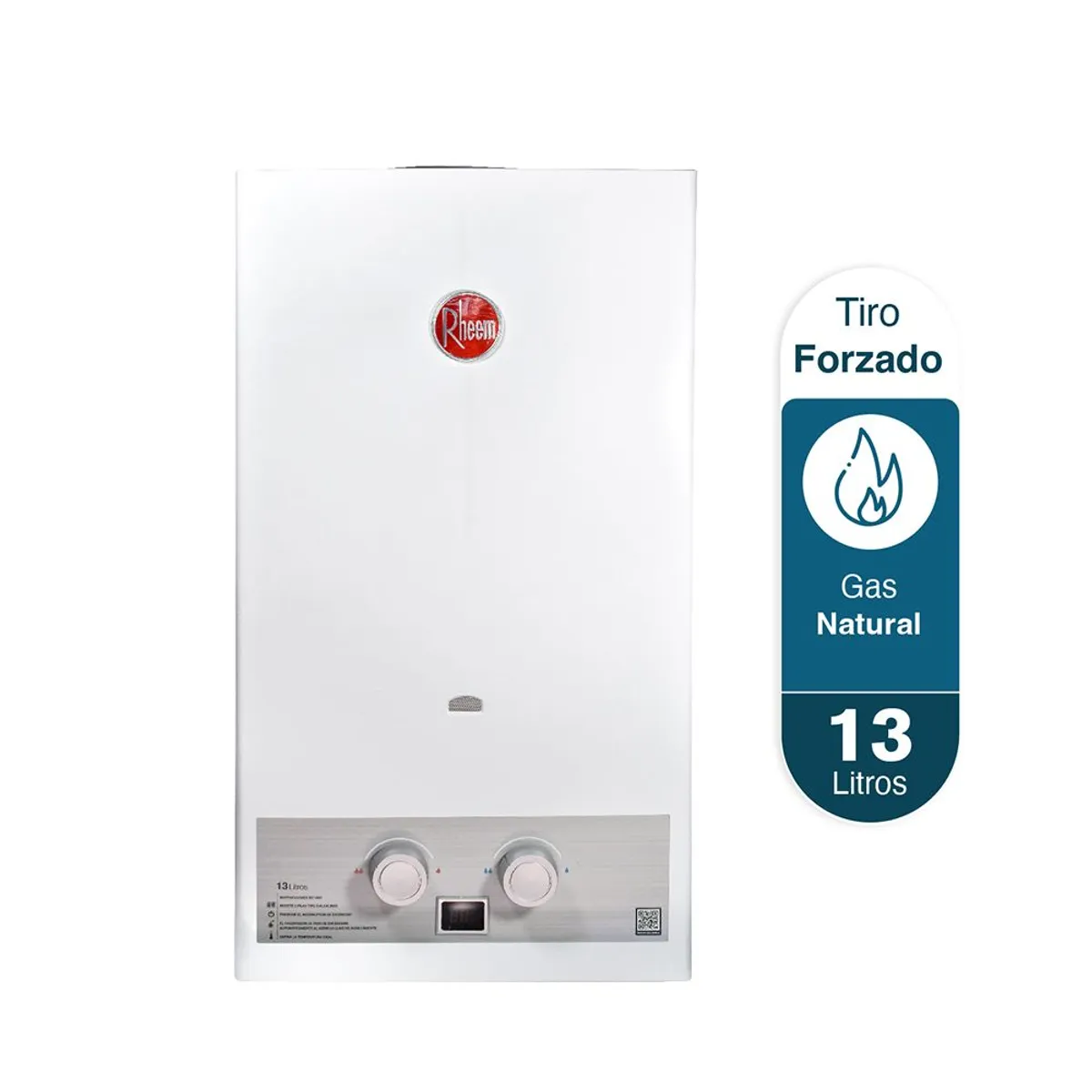 RHEEM - Calentador De Agua 13lt Gas Natural Tiro Natural Rheem