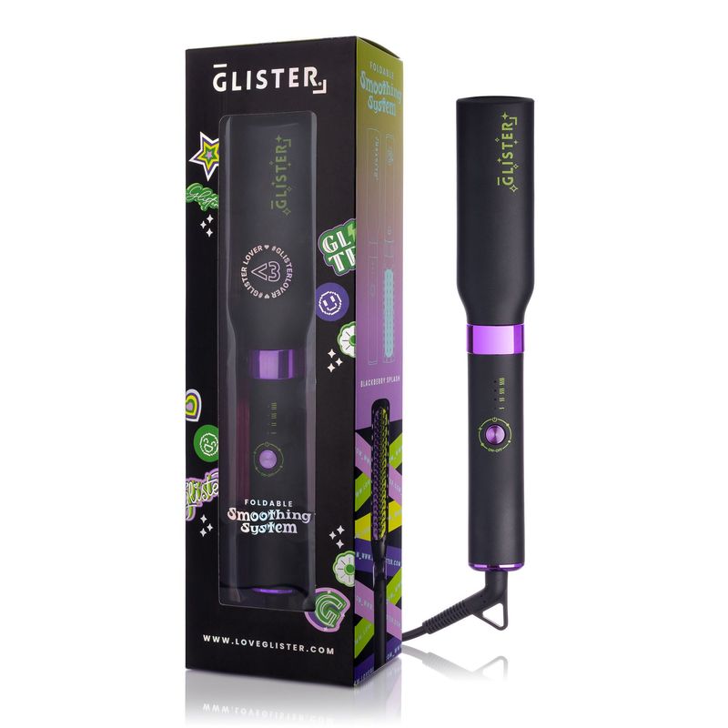 GENERICO - Cepillo Electrico Alisante Pleglable Anti Frizz - Glister - Negro