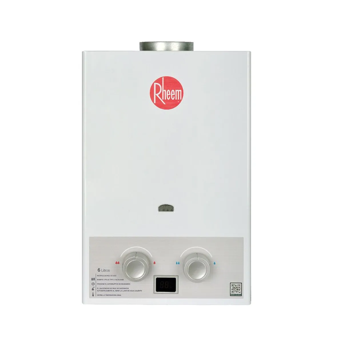 RHEEM - Calentador De Agua 6lt Gas Natural Tiro Natural  Rhemm