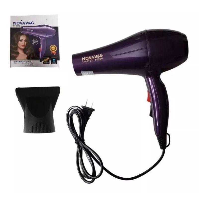 GENERICO - Secador De Pelo Nova 9105 Caliente Frió 5000w Cabello