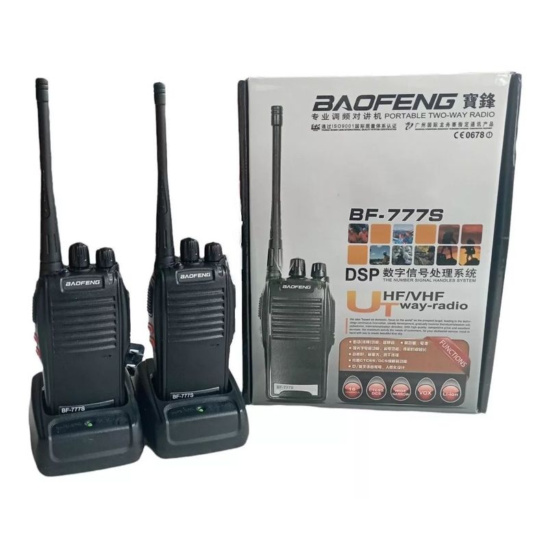 GENERICO - Radio Comunicaciones Baofeng X 2 Bf 777s Negro 3km Boquitoki