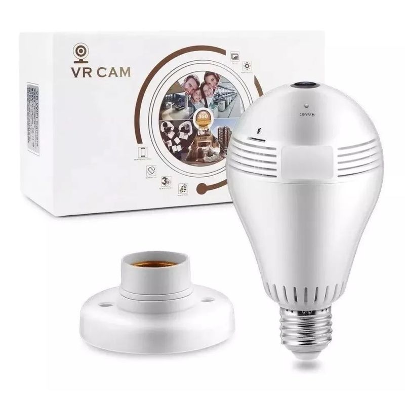 GENERICO - Cámara De Seguridad Bombillo Wifi 360 Grados Full Hd Vr-v380