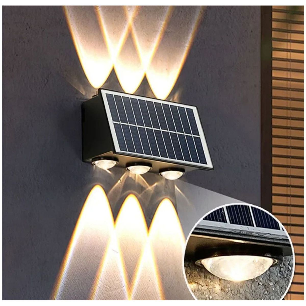 ONE PIXEL - Lampara Solar Led Exterior Pared 6 Luces Led ONE PIXEL