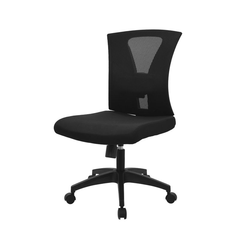 BONNO - Silla de Escritorio Niza Sin Brazos Negro Bonno