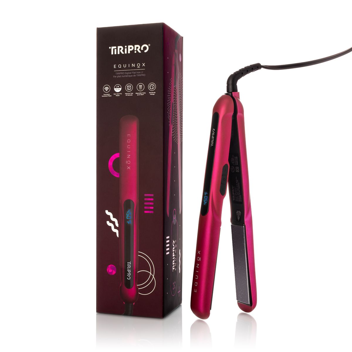 GENERICO - Plancha Cabello - Profesional - Equinox Digital Tiri Pro - Rosa