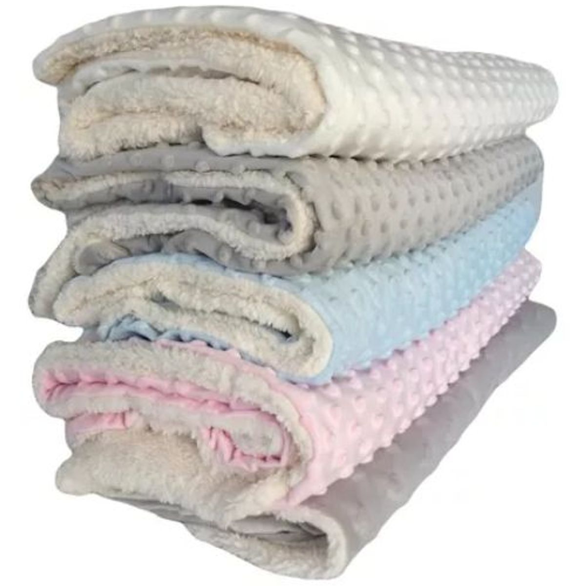 GENERICO - Cobija Para Bebes Doble Faz Colores Surtidos Rosa