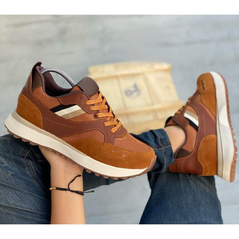 GENERICO - Tenis Caballero Zapatillas Deportivas Suaves Hombre-Miel