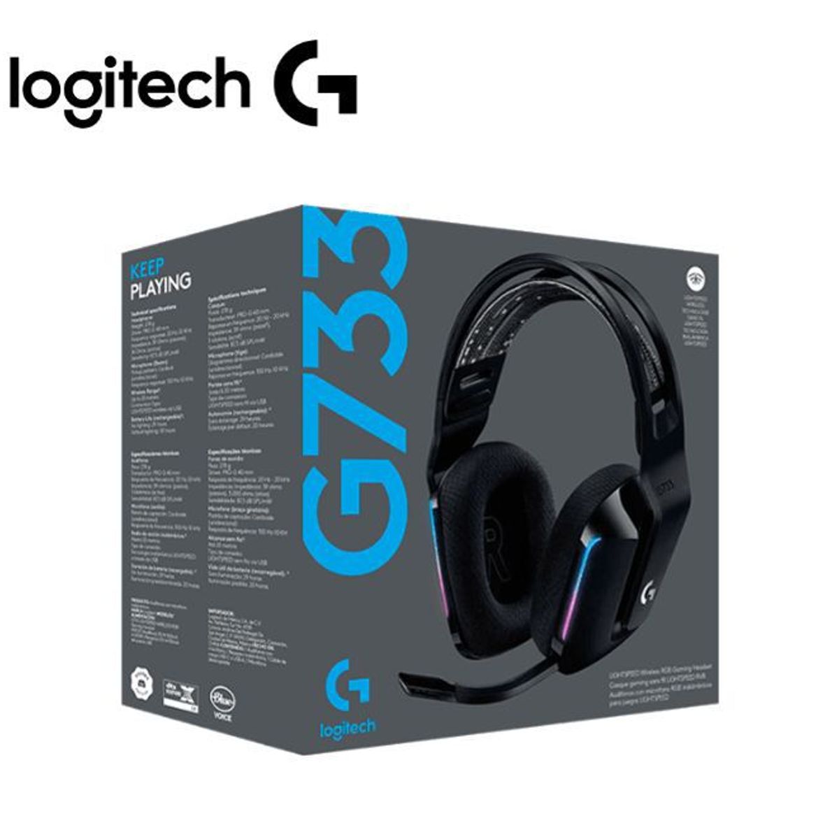 LOGITECH - Audifonos gaming logitech g733 negro inalambricos