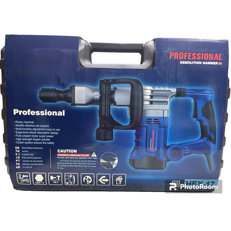 GENERICO - Taladro Rotomartillo Profesional Demoledor Trabajo Pesado 1500w