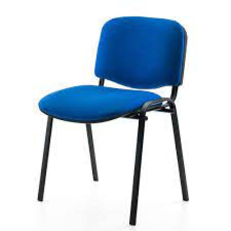 GENERICO - Silla Para Oficina Interlocutora Sin Brazos tapizada azul