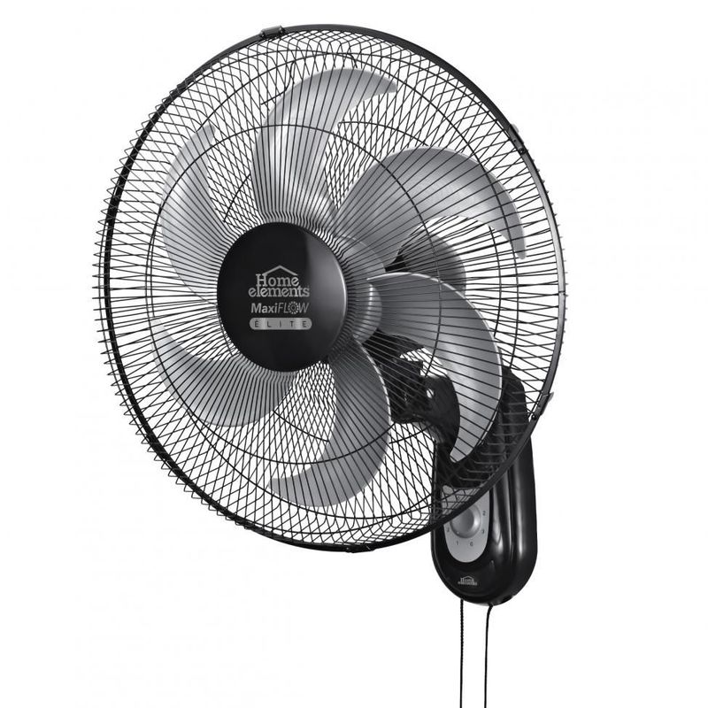 HOME ELEMENTS - Ventilador Pared negro  18P Maxi Flow home elements