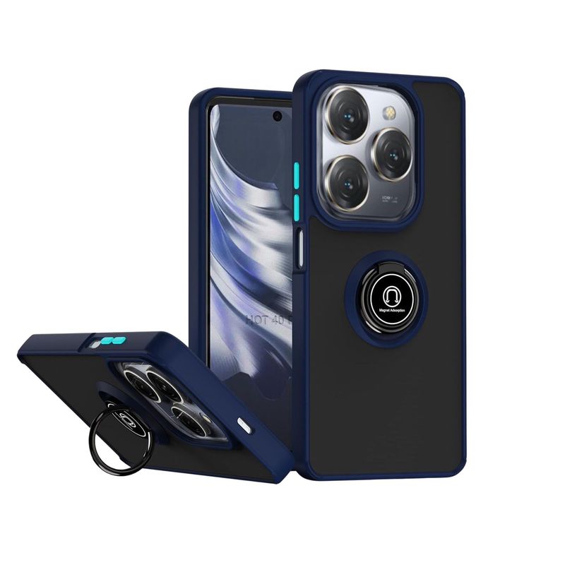 GENERICO - Estuche Mate Compatible Infinix Hot 40 Pro Y Tecno Spark 20 Pro Azul