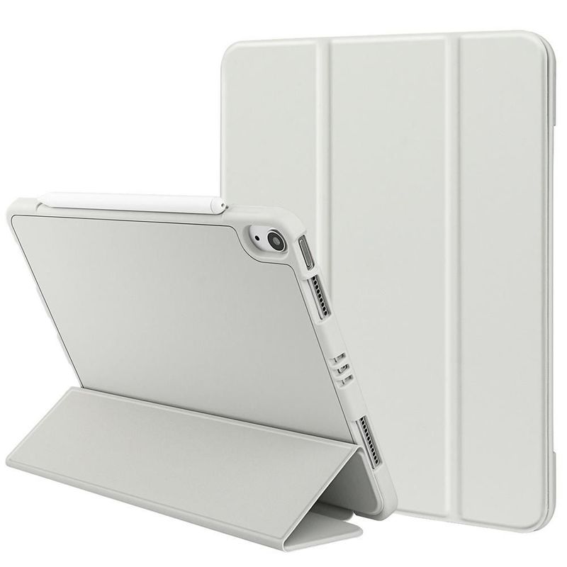 GENERICO - Estuche Protector Para iPad Air 4 y 5 10.9 + Vidrio Ceramico - Gris
